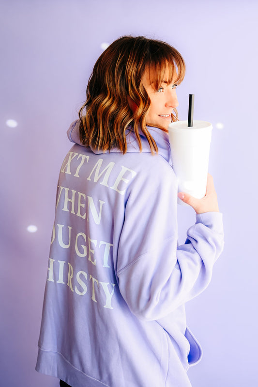 Text Me hoodie in Lavender