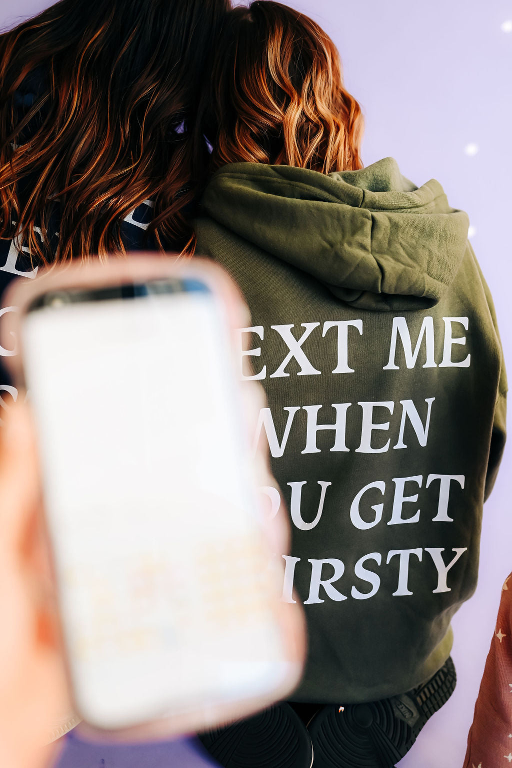 Text Me Hoodie in Hunter